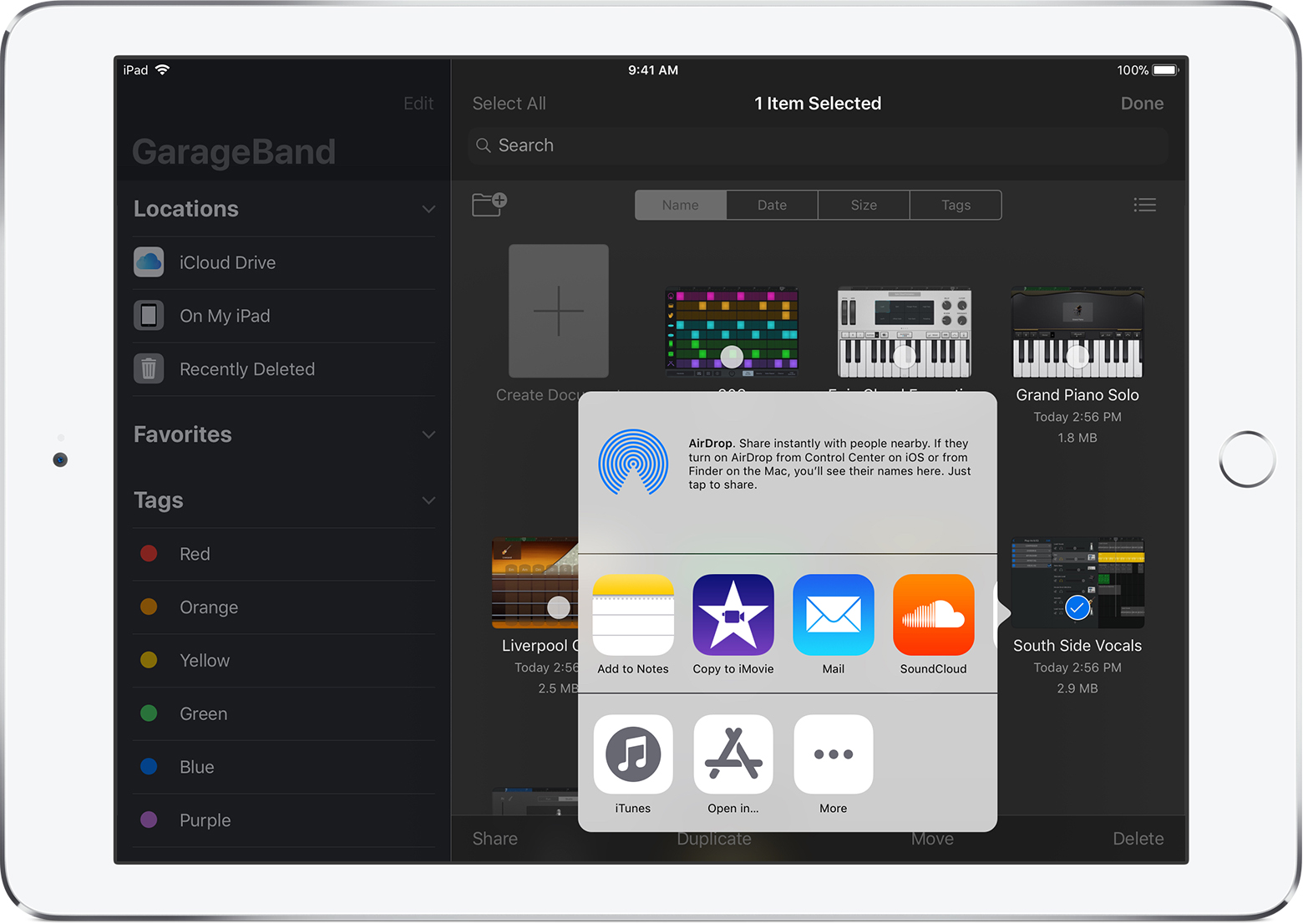 Import itunes to garageband ipad 2