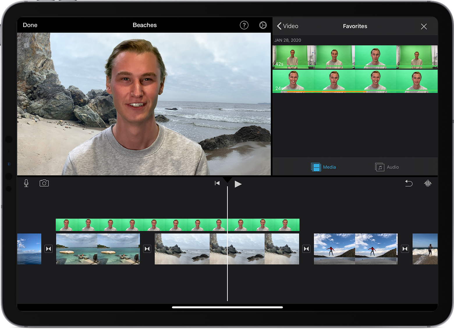 Hướng dẫn Edit video background iPhone Bằng iMovie