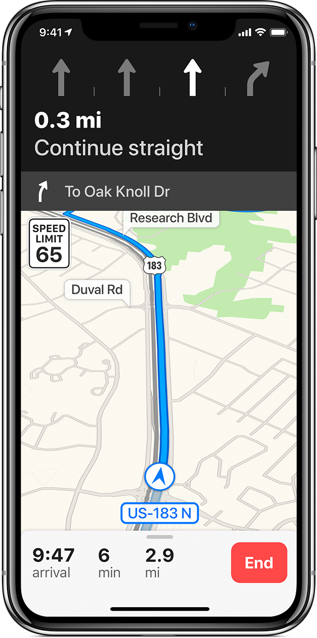 Ios12 Iphone X Maps Directions 