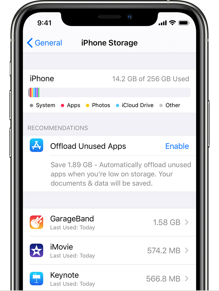 clearing iphone storage