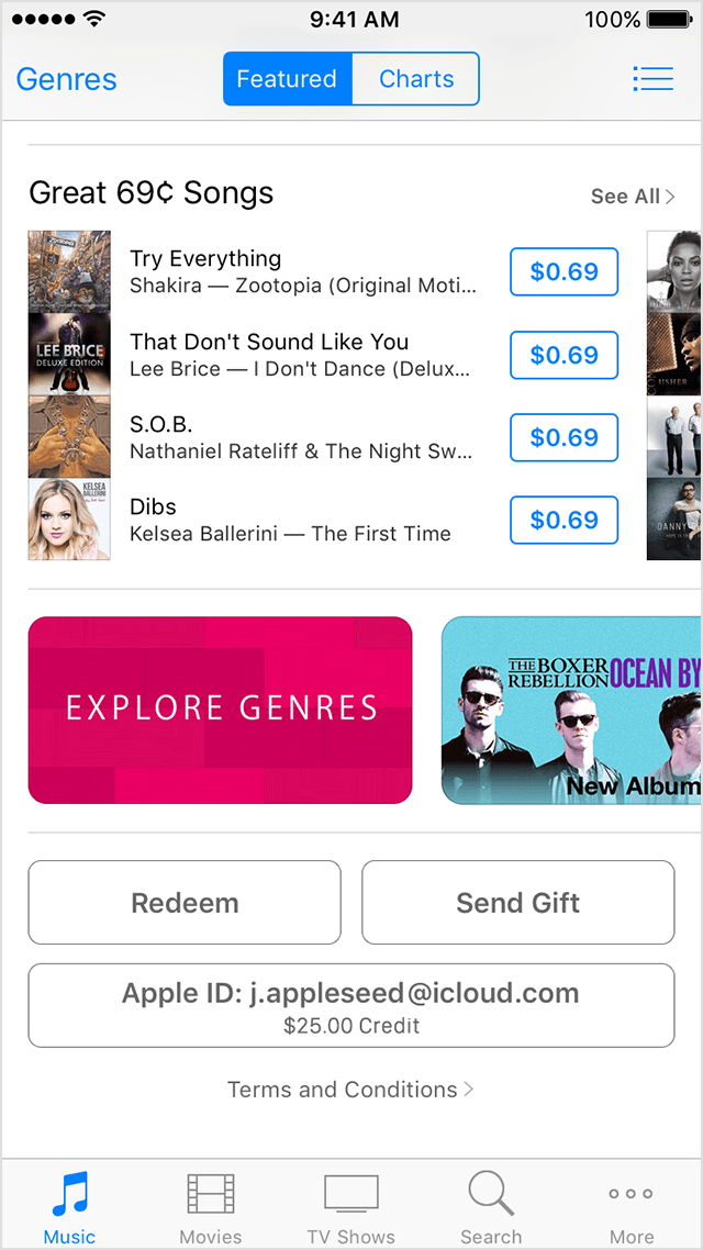 Redeem iTunes and Apple Music Gift Cards and codes Apple Support