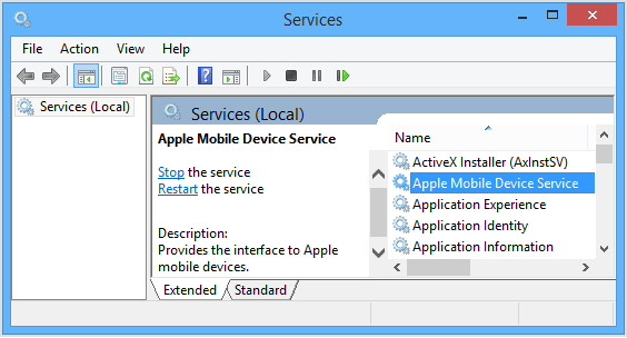 Restart The Apple Mobile Device Service Amds On Windows Apple Support