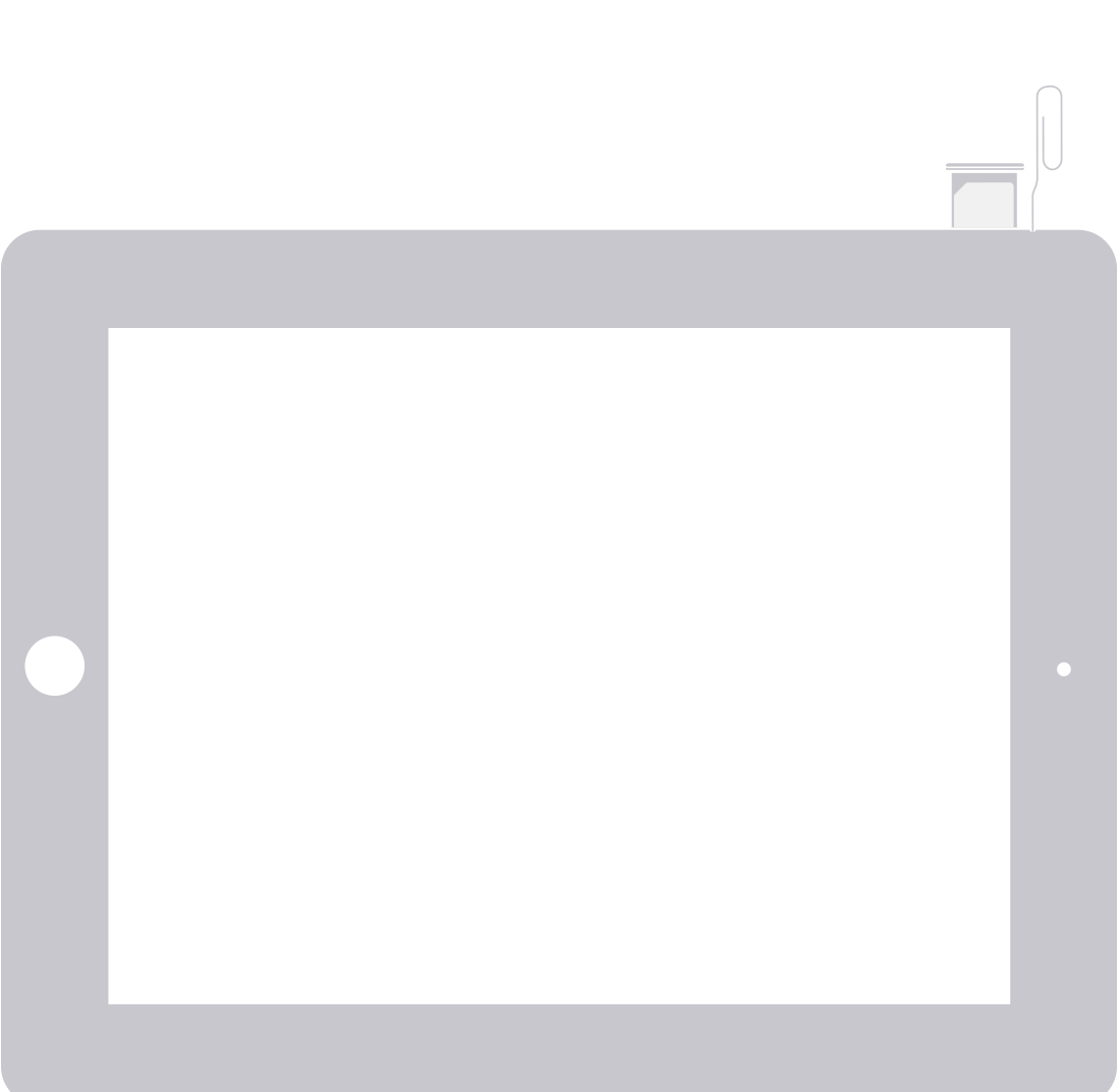 Image d’un iPad avec carte SIM