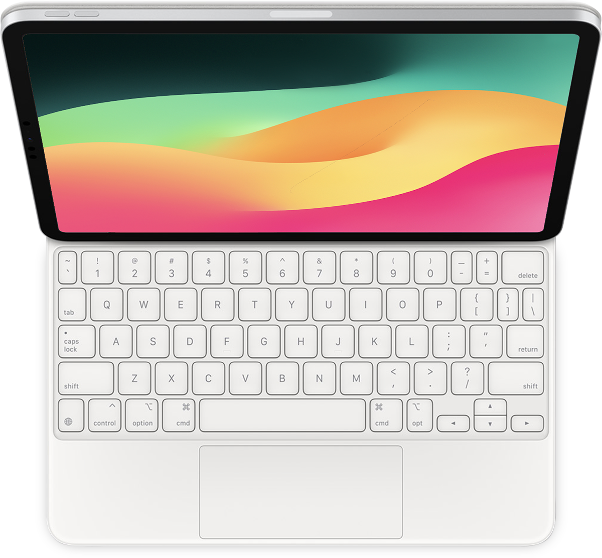 Imagem do iPad com Magic Keyboard