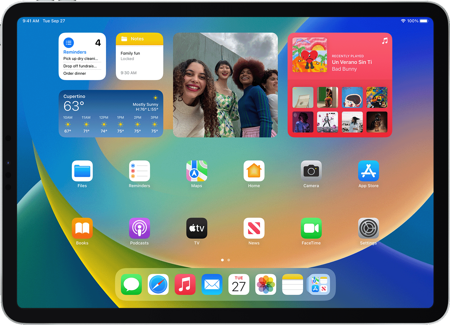 Use Widgets On Your Ipad Apple Support   Ios 16 Ipad Pro Home Screen Widgets 