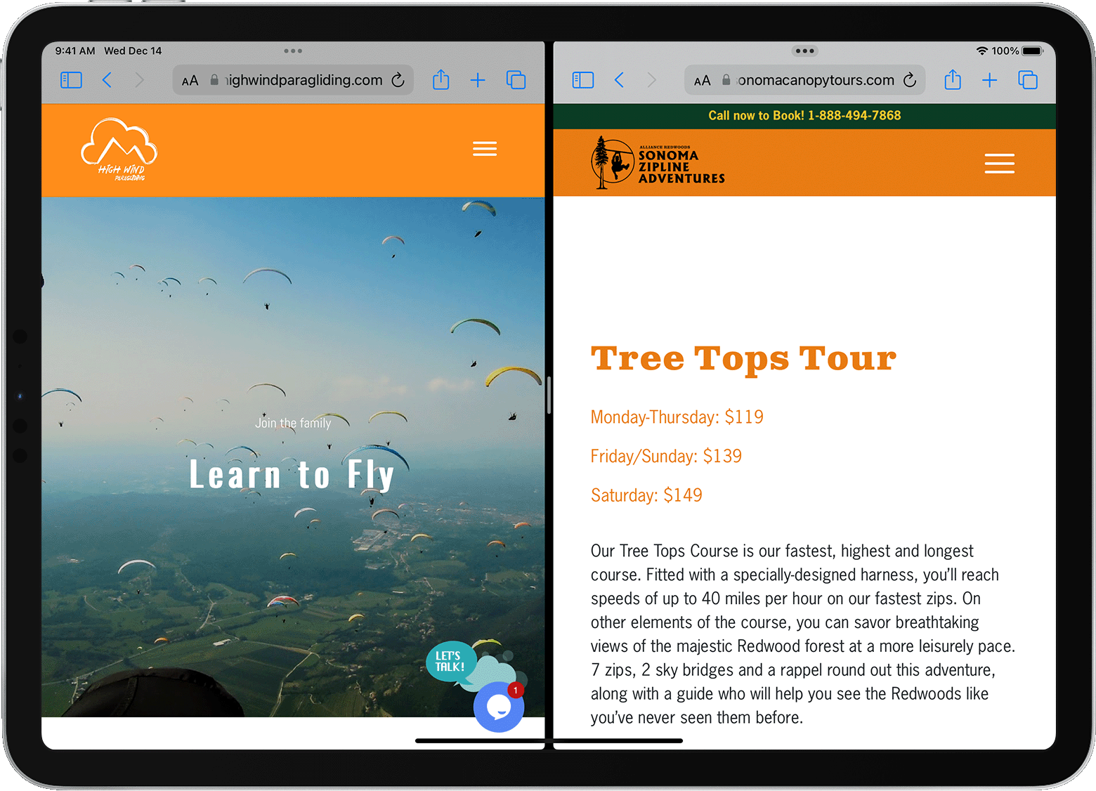 ipad safari merge split screen