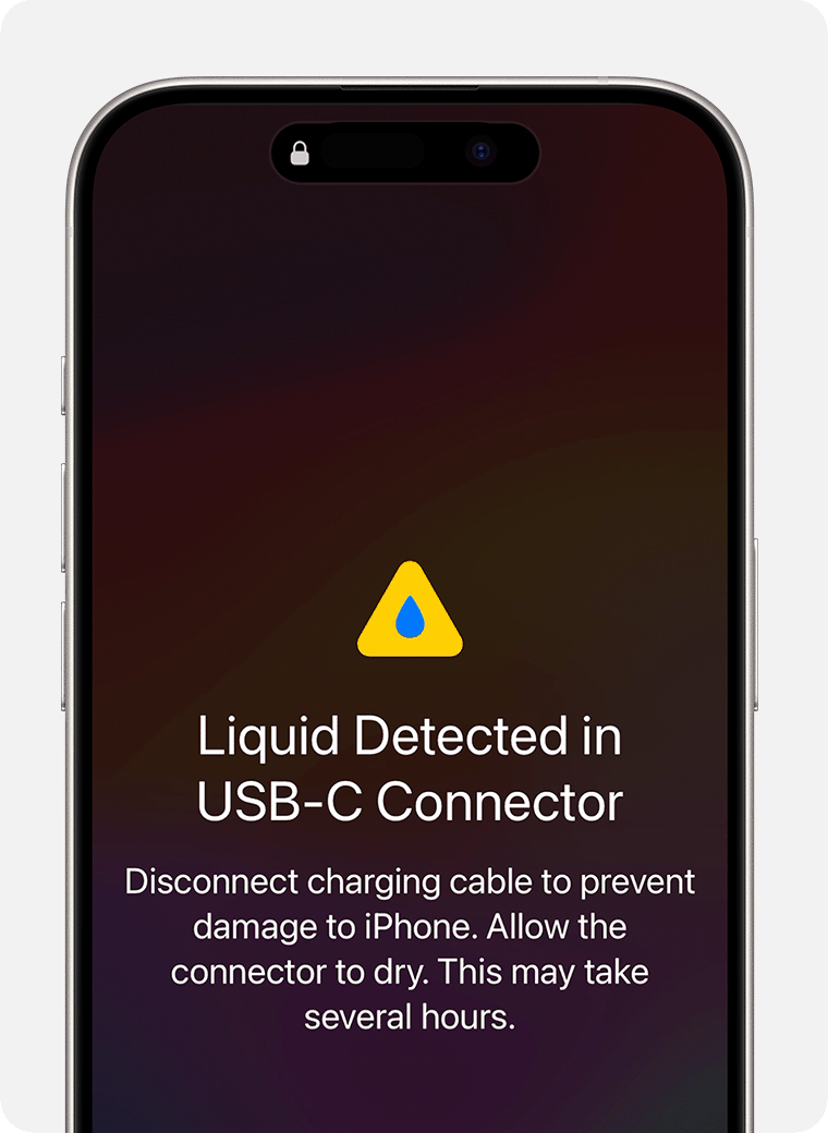 Phone Will Not Charge Says Liquid In It Apple Community