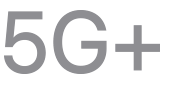 5G+: Symbol for højfrekvent version af 5G på statusbjælken.