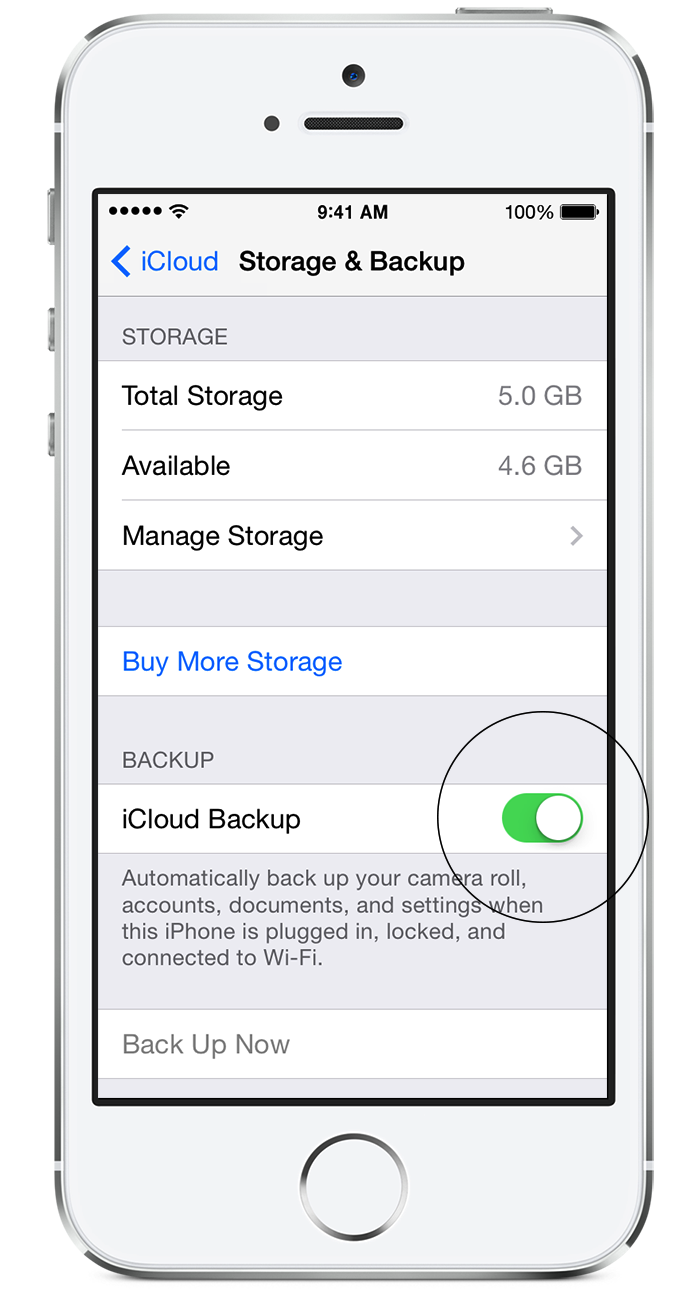 how to backup iphone to icloud before new phone