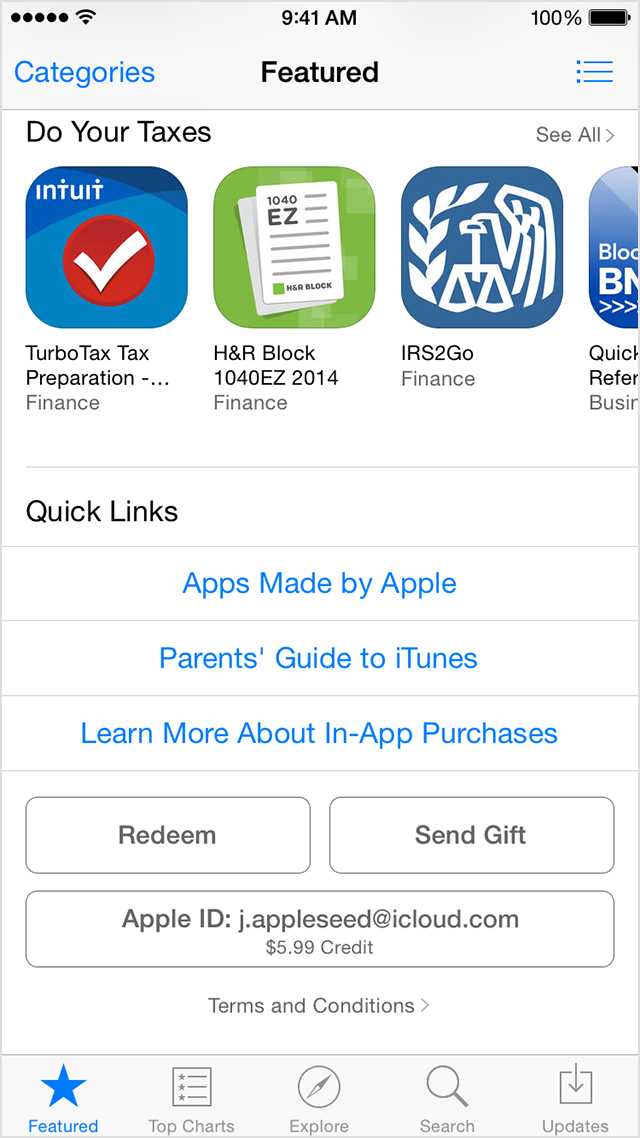 iPhone, iPad, or iPod touch - Credit Balance