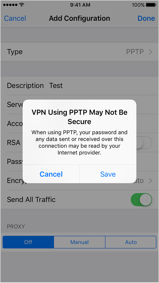 the pptp-vpn server did not respond. try
