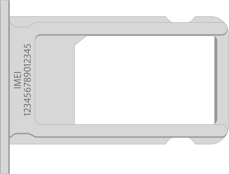 En el iPhone 6s y posteriores, busca el número de serie en Configuración y el IMEI/MEID en la bandeja SIM.