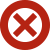 ícone X vermelho