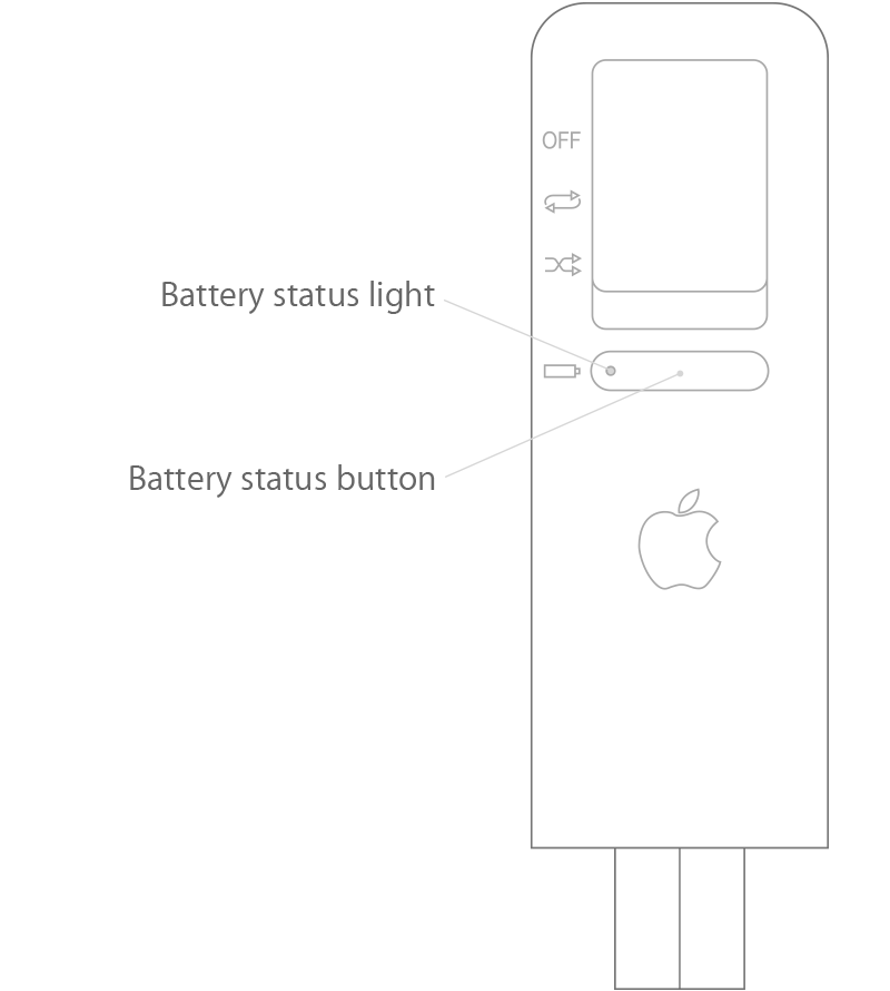 Check the status light and battery charge on your iPod shuffle - Apple  Support