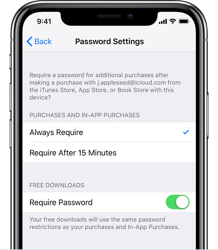 Manage your iTunes Store and App Store password preferences - Apple Support