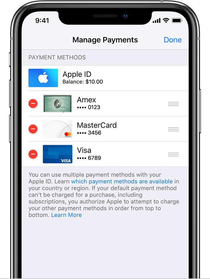 Почему способ оплаты отклонен в apple pay