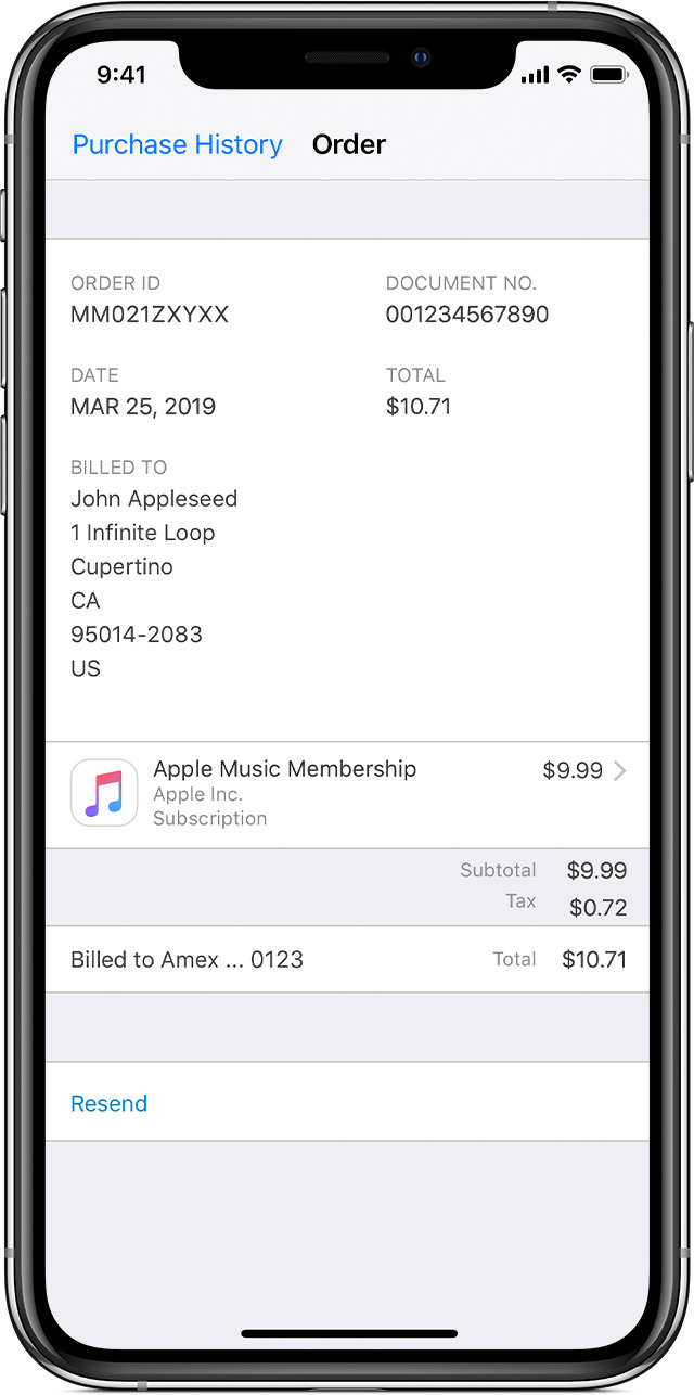 see itunes purchase history iphone