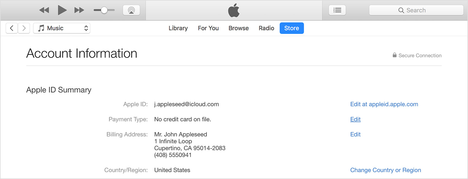 apple itunes number