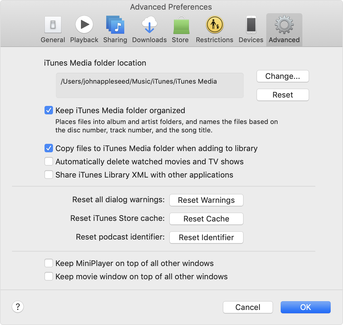 find itunes library on my passport for mac