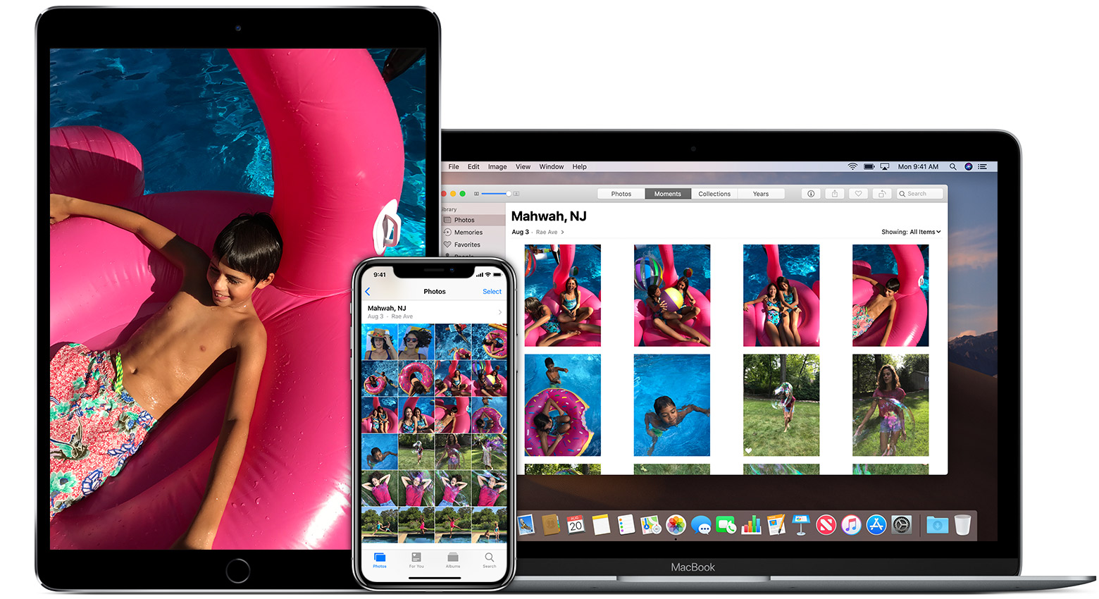 the Photos app on iPad, iPhone, and Mac