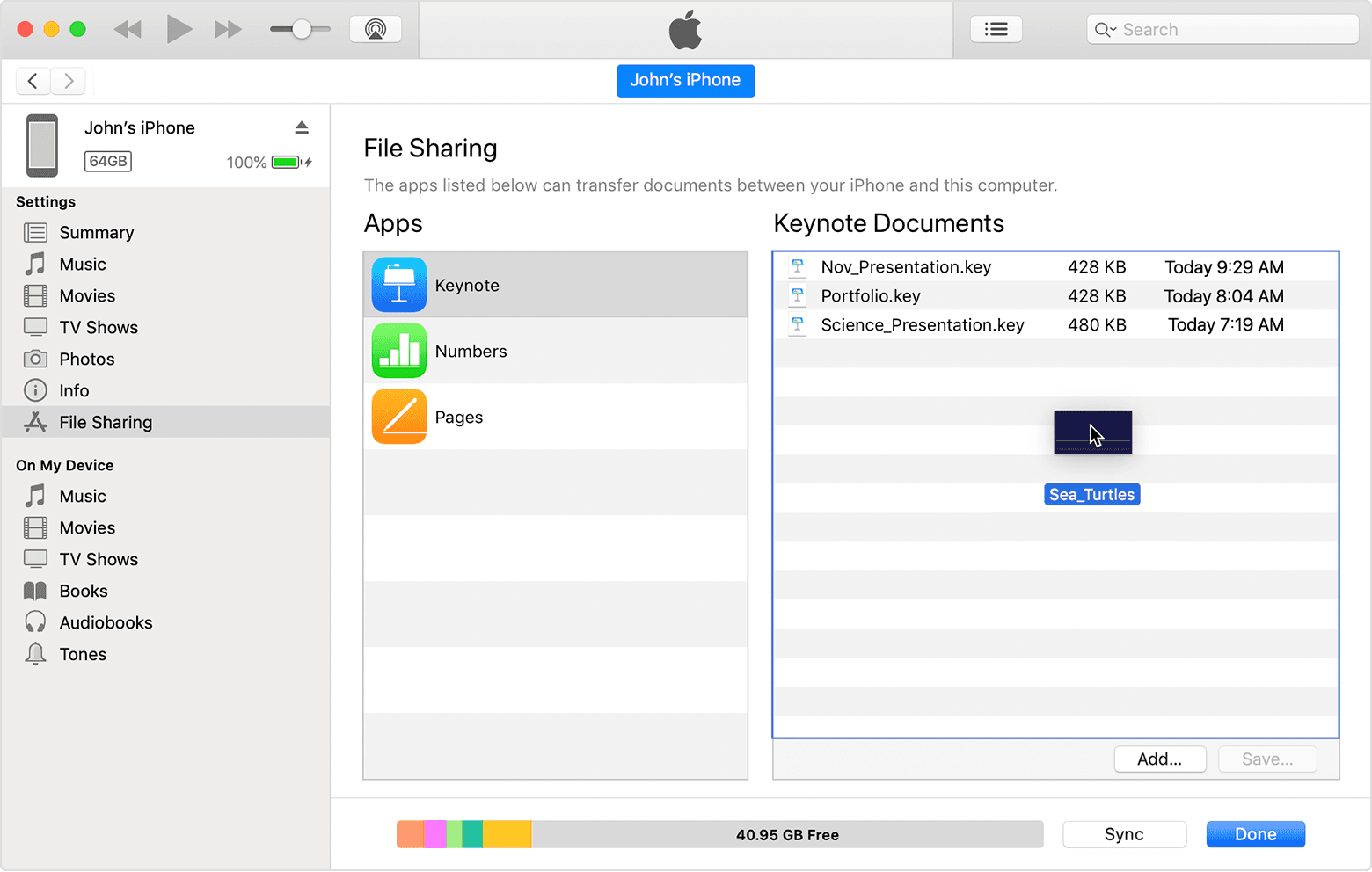 Use iTunes to share files between your computer and your iOS or iPadOS  device - Apple Support