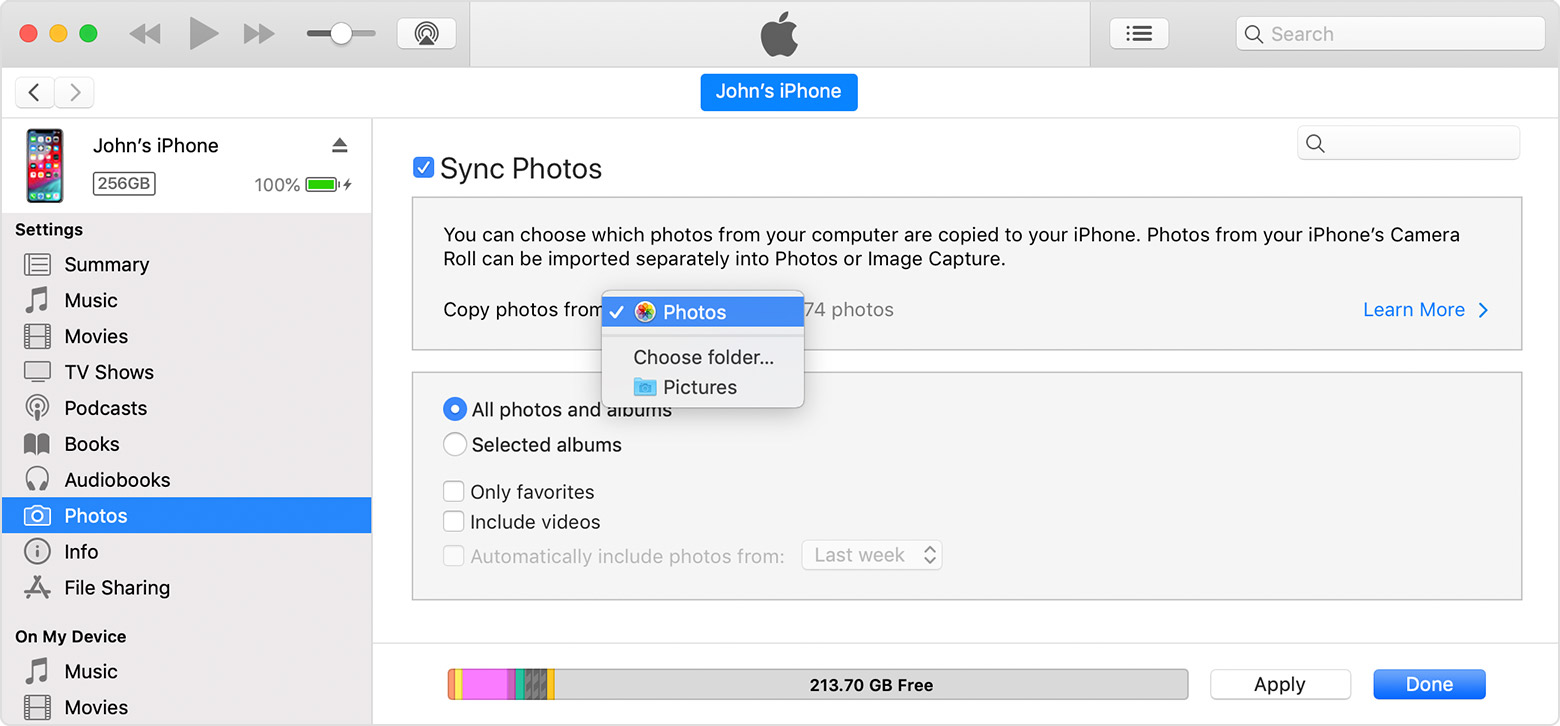 itunes sync outlook contacts