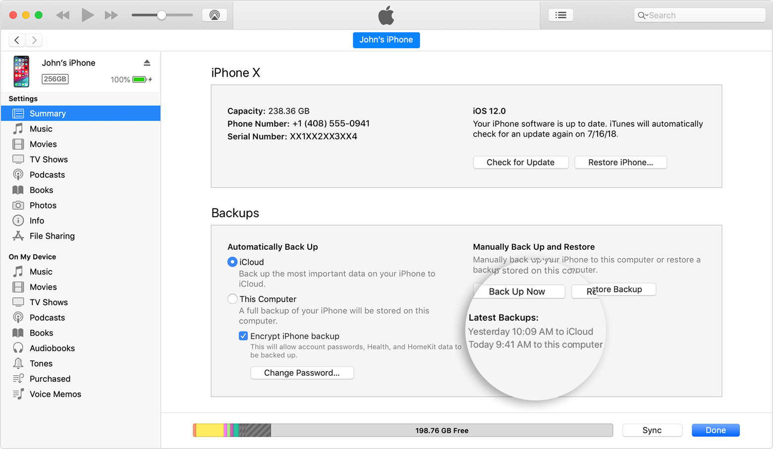 How to manual start backup on mac iphone