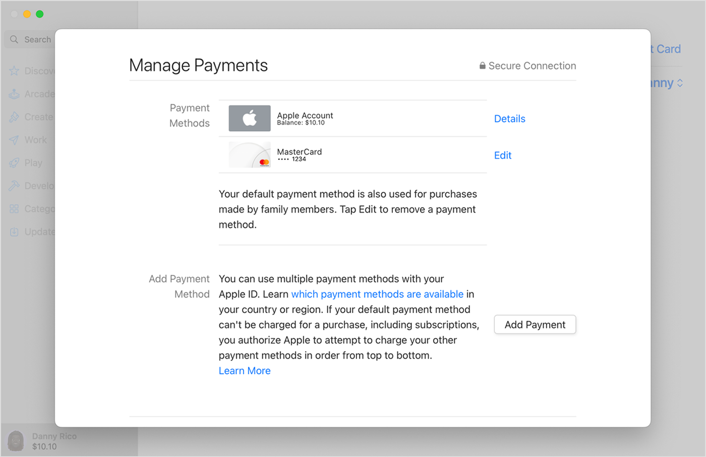 Update payment method. Способ оплаты Apple ID. Update ID.