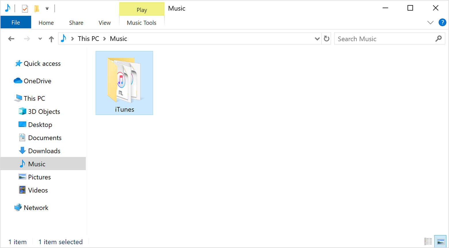 default itunes folder