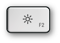 Mac F2 및 밝기 낮추기 키