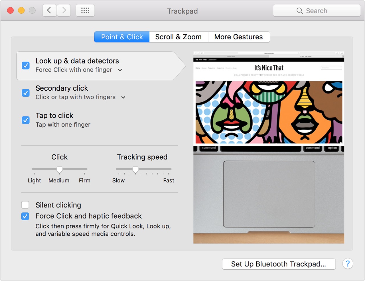 trackpad System Preferences