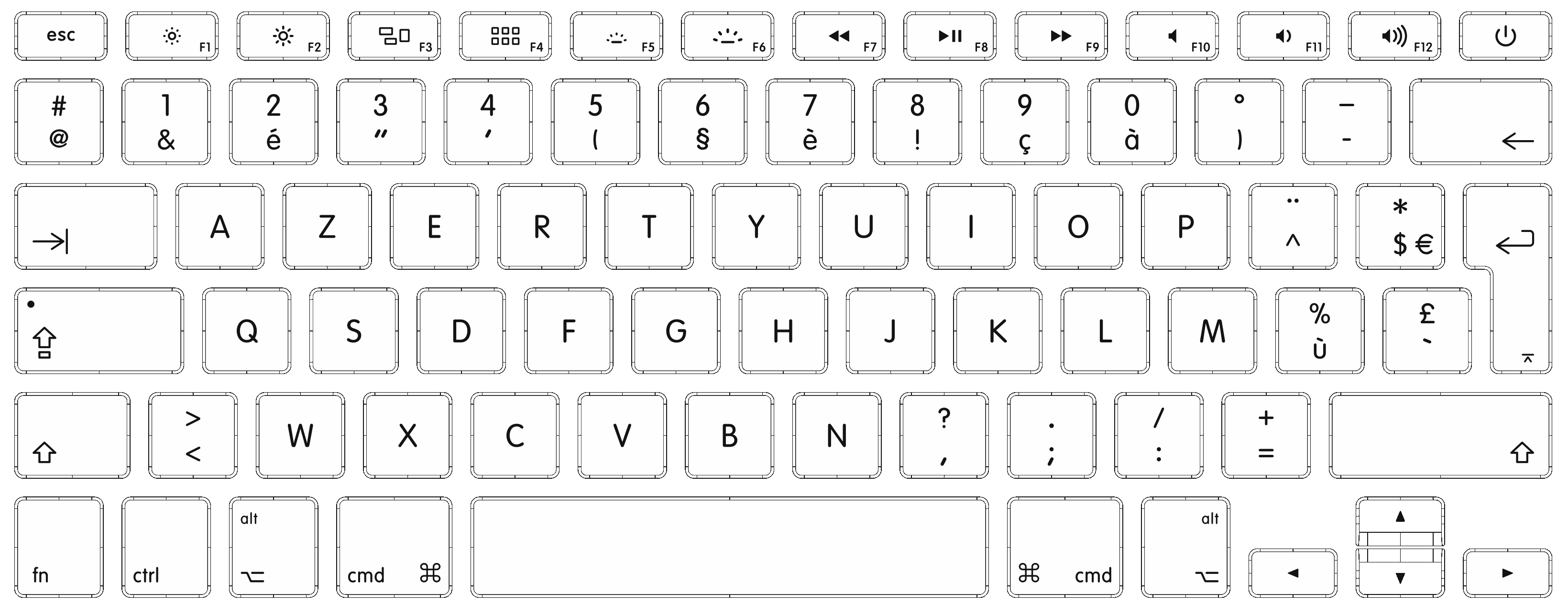 Apple Computer Keyboard Layout