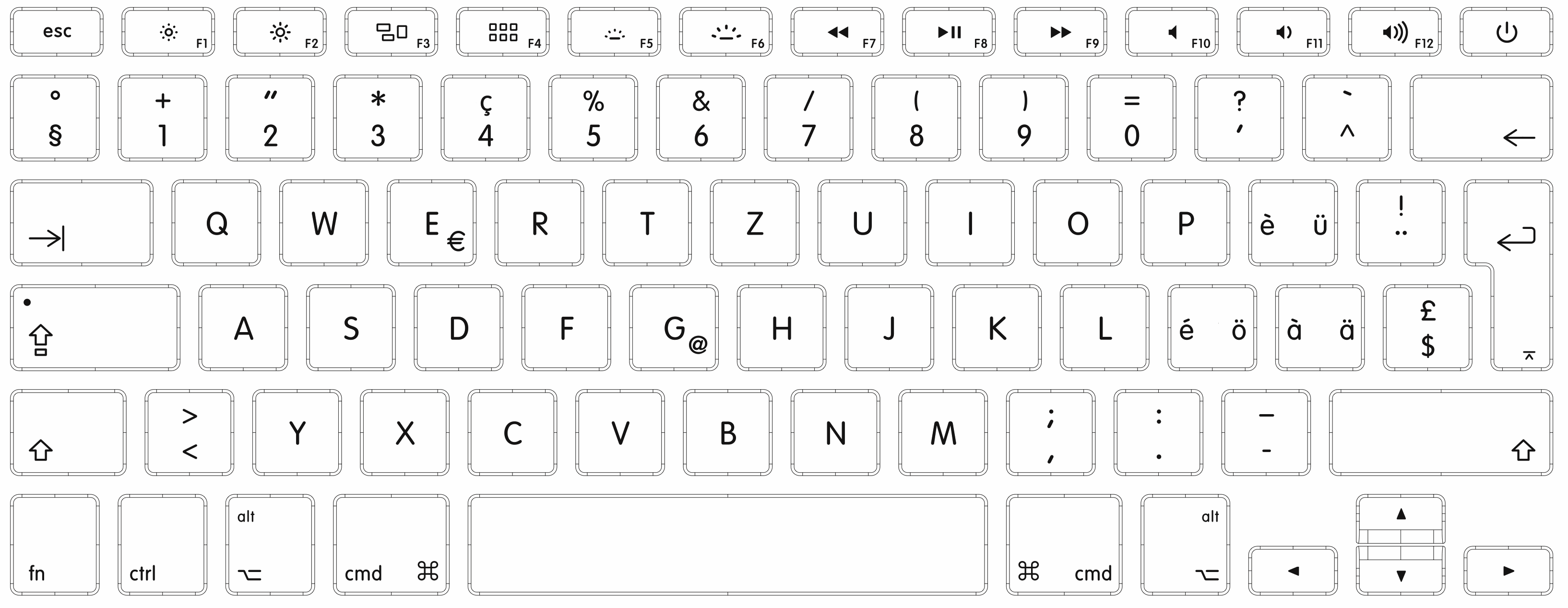 Apple keyboard layout windows 10