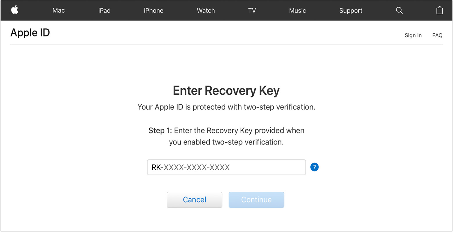 how to find recovery key for mac