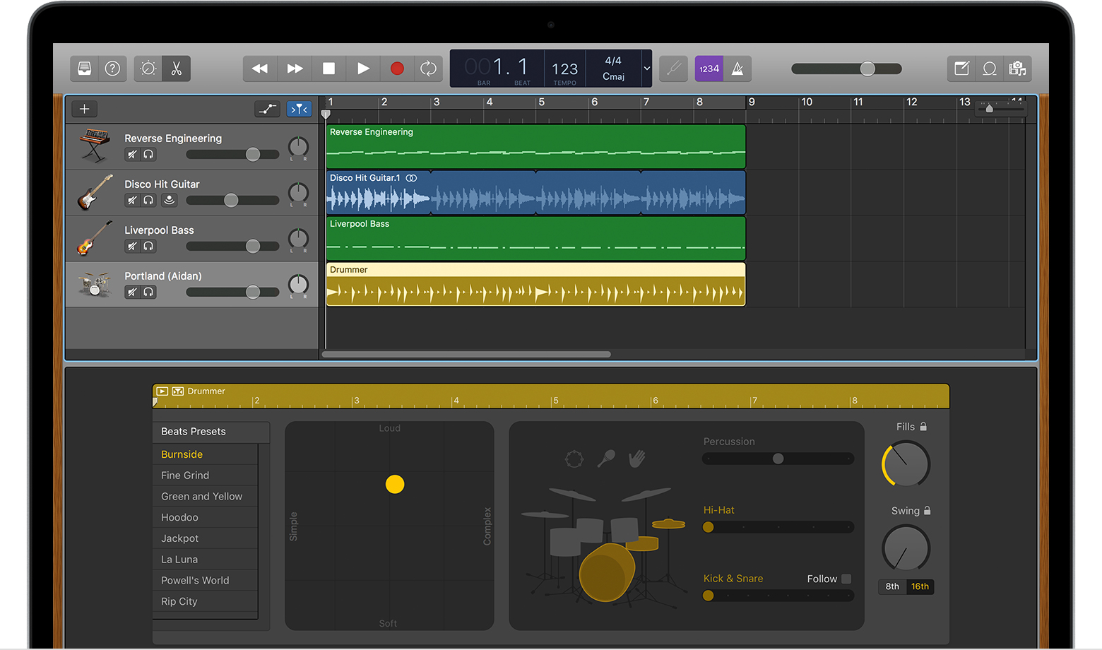 how to create a drum beat in garageband