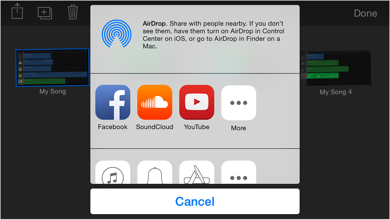 Garageband For Ios V2 0 Share A Song To Imovie Or Other Ios