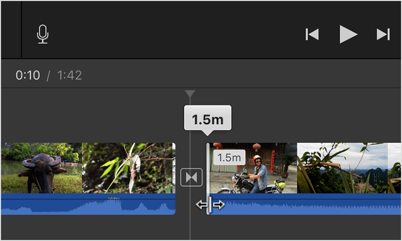 imovie trim clip