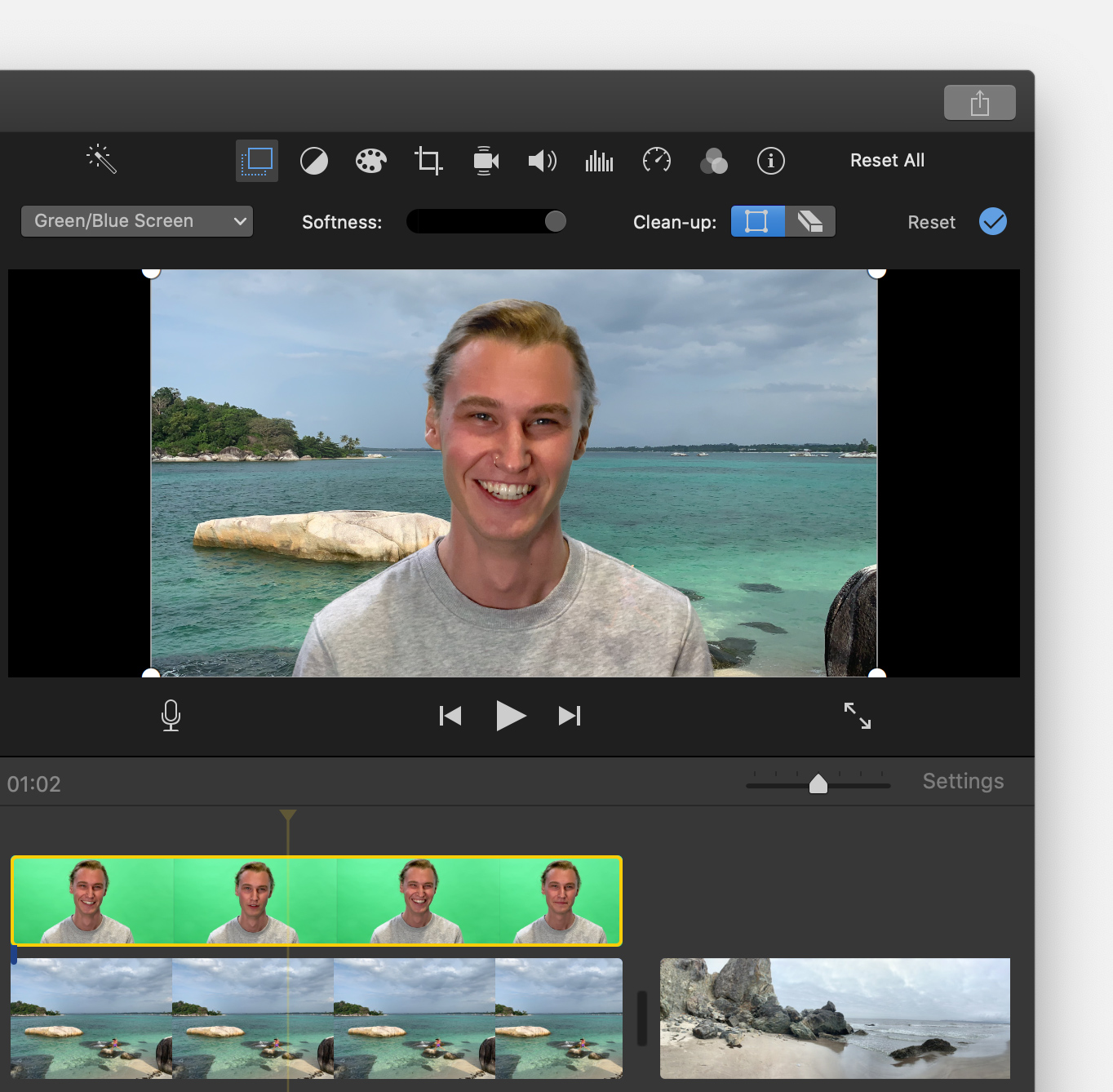 how to do green screen on imovie mac