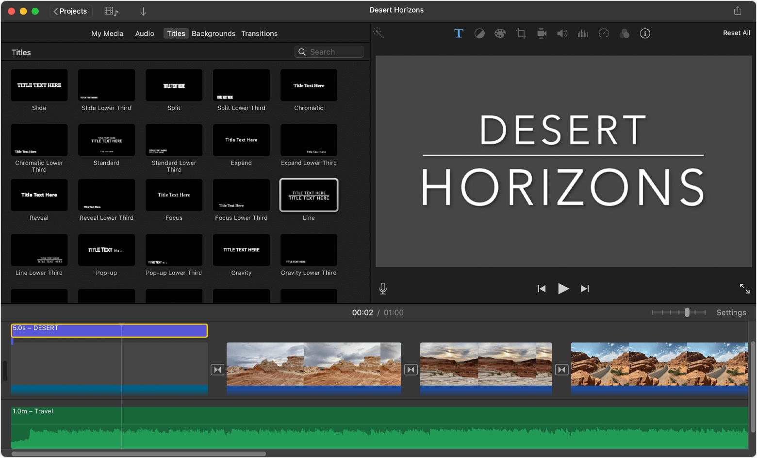 imovie 10.1.4 add text to title