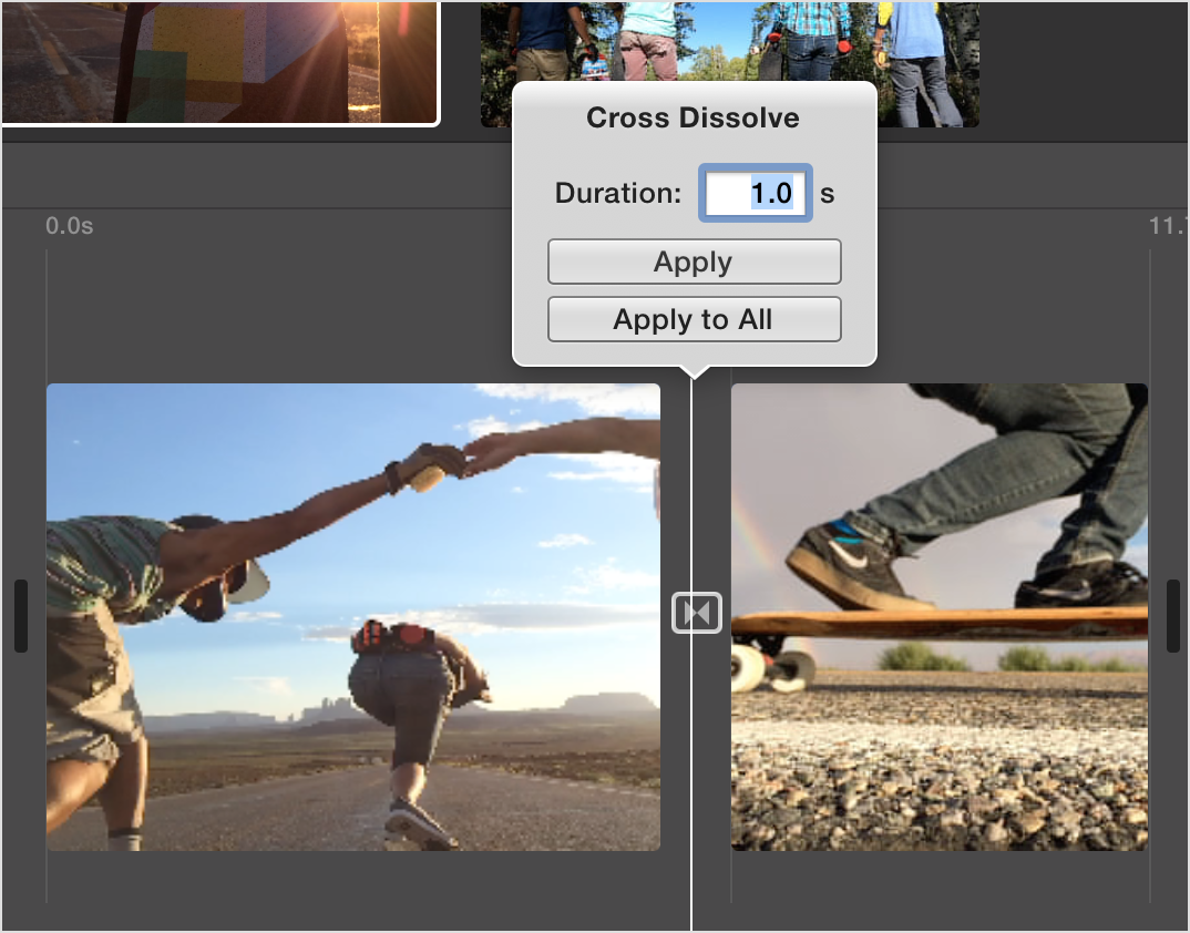 imovie picture in picture transition
