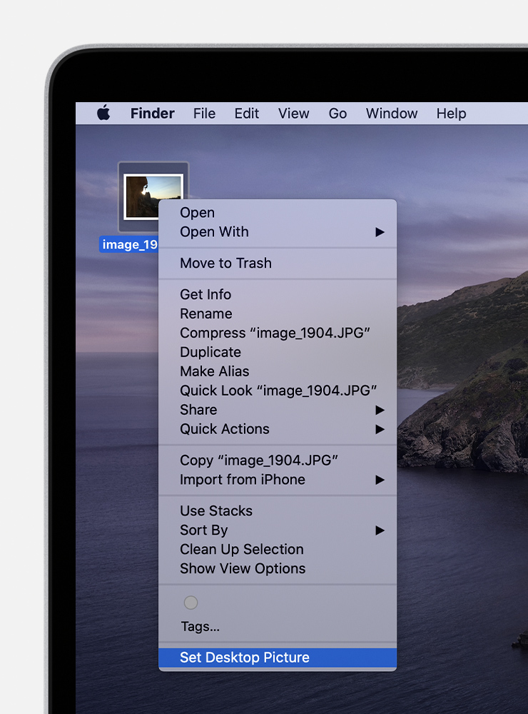 access more mac desktop pictures on mac os x