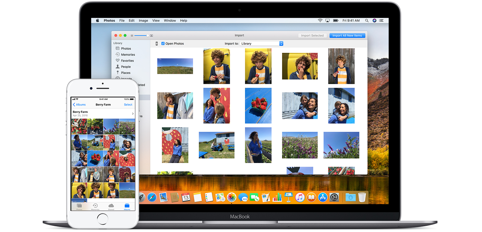how do i download my iphone photos to my mac