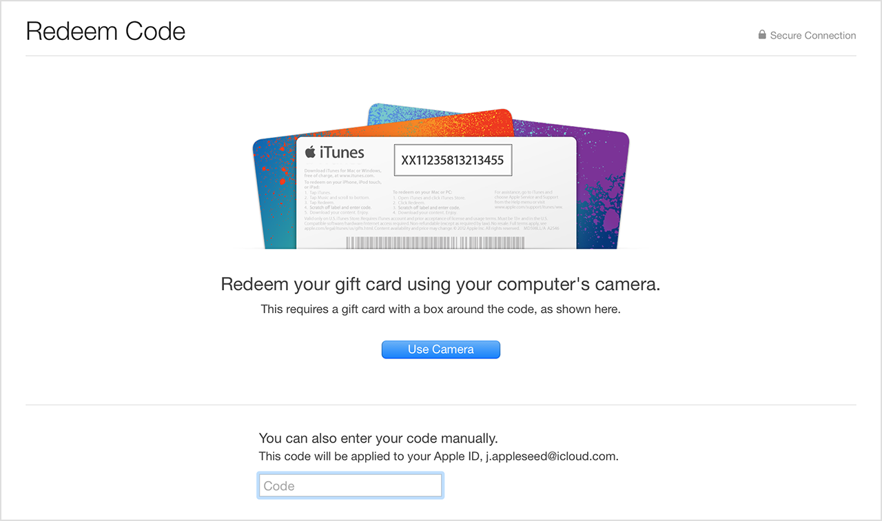 apple itunes gift card codes