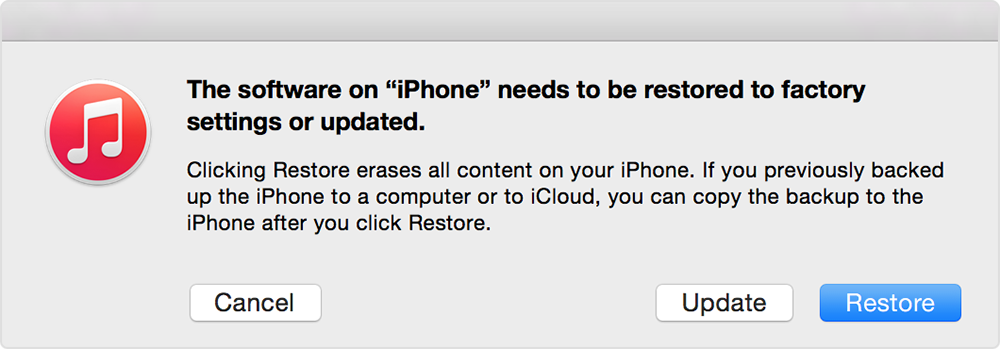 requires newer version of itunes