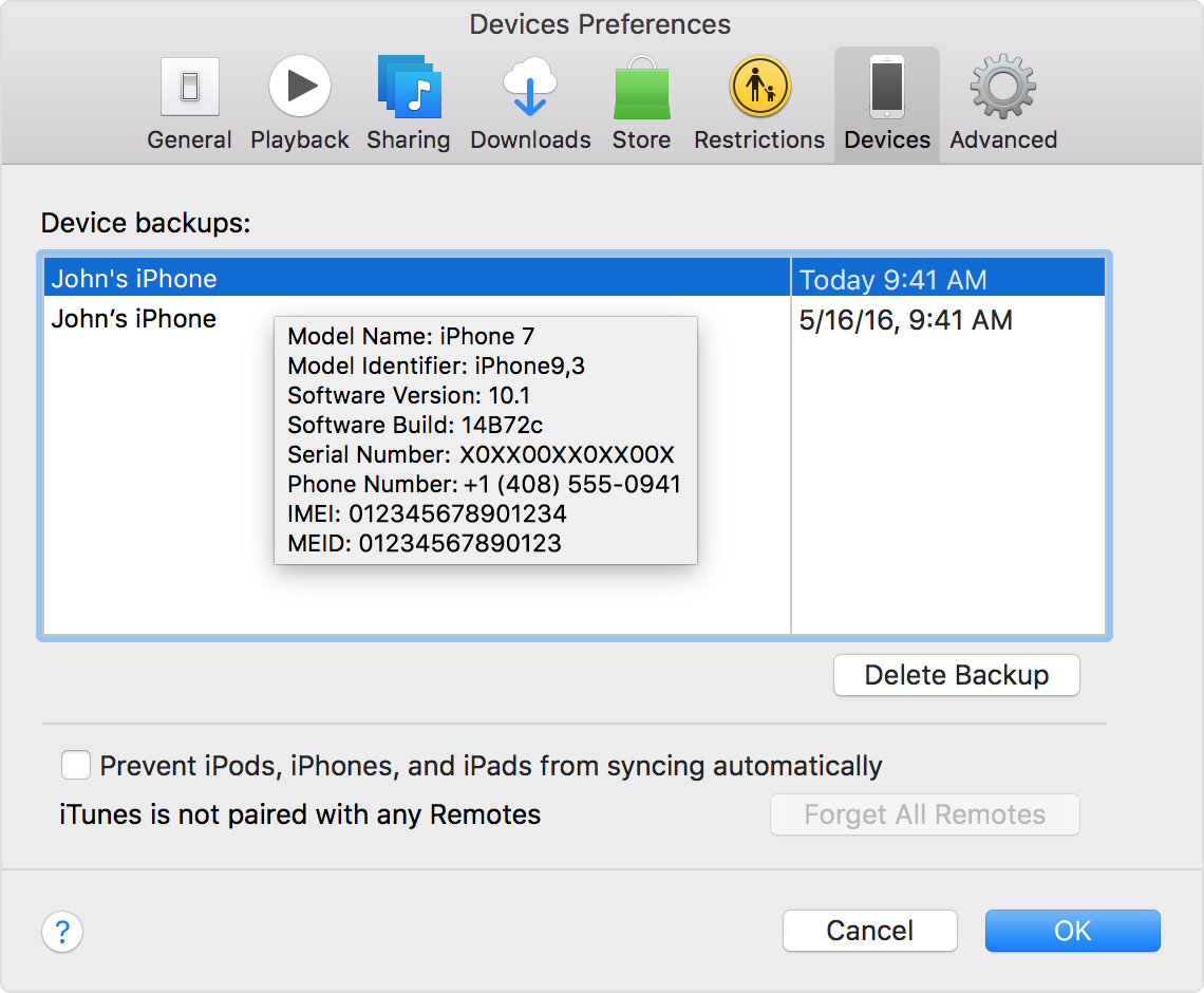 apple iphone backup