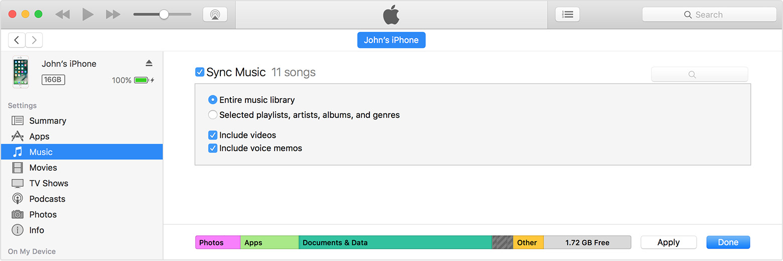 Sync your iPhone, iPad, or iPod touch with iTunes on your ...