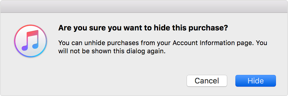 Hide and unhide iTunes Store, App Store, or iBooks Store purchases ...