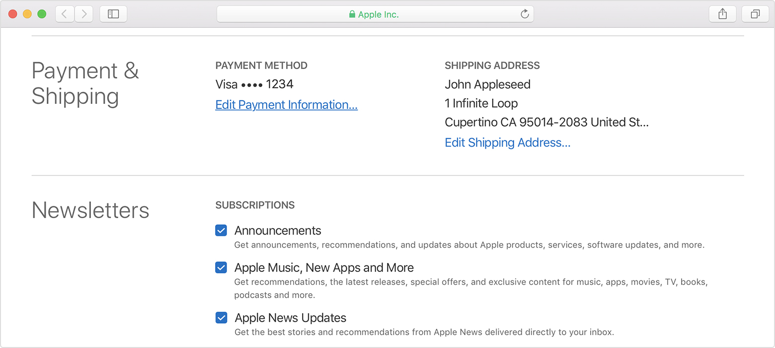 In The Payment Shipping Section Click Edit Payment Information If Youre Using Family Sharing And Purchase Sharing Is Turned On Only Your Family