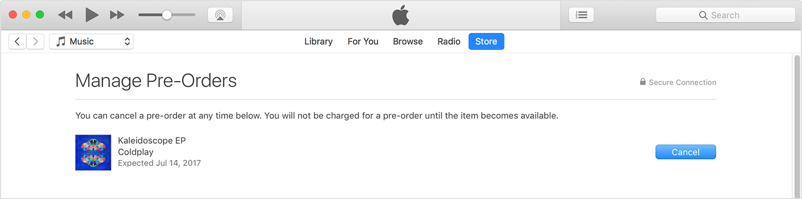 Pre-order music and movies from the iTunes Store - Apple Support