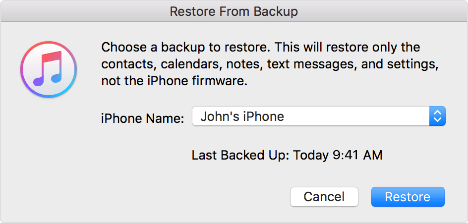 Restore your iPhone, iPad, or iPod touch from a backup ...